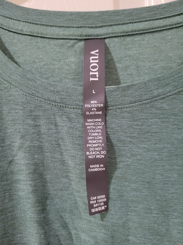 Vuori Strato Tech Tee Men’s Large Sea Pine Heather Green Athletic gallery