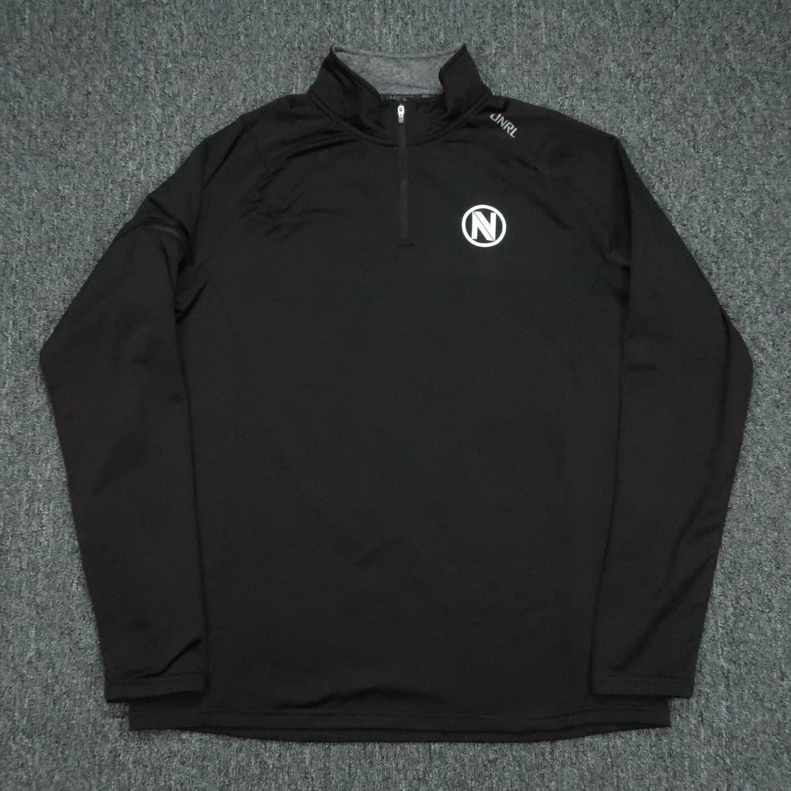 UNRL Pullover Mens Large Black Quarter Zip Performance Elite Line Stretch Envy gallery