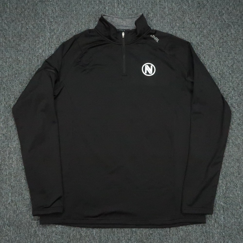 UNRL Pullover Mens Large Black Quarter Zip Performance Elite Line Stretch Envy