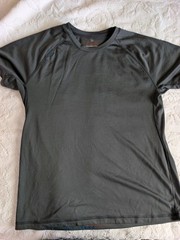 Rhone Mens Atmosphere Performance T-Shirt Lrg Gray Polyester/Wool Blend Stretch