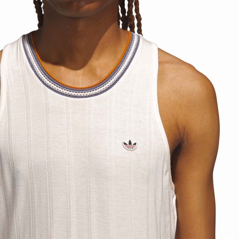 Adidas x Clot by Edison Chen Knit Collar Tank IS6990 Cream (Men's Large) L gallery