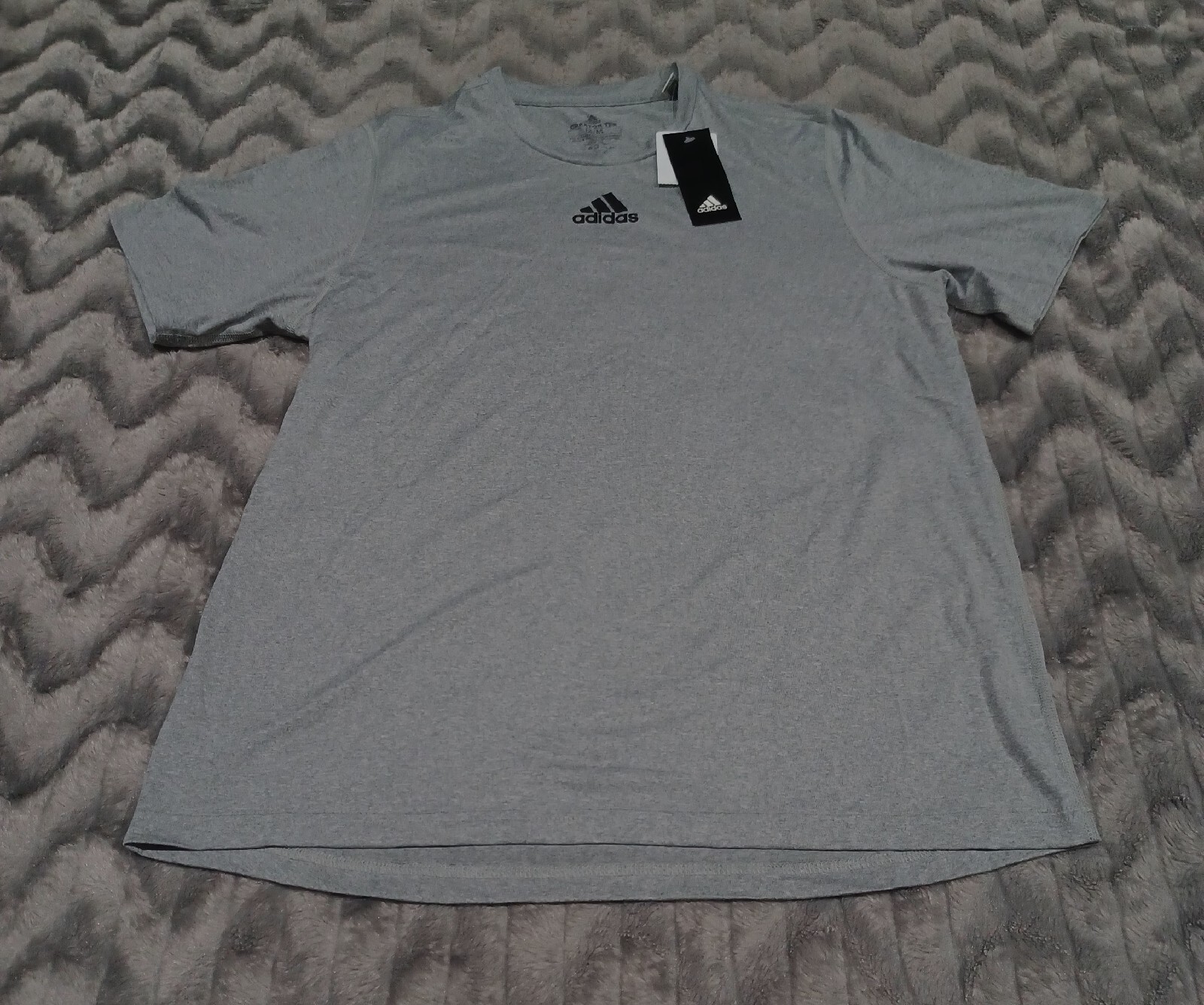 Adidas Mens Size M Gray Short Sleeve Moisture Wicking Creator Tee Shirt NWT gallery
