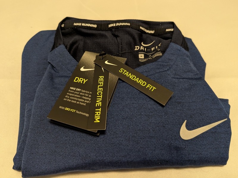 Nike Dri Fit Element Running Crew Long Sleeve Top Men's Size Medium CU6071-452 gallery