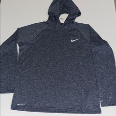 Nike Sun Hoodie Shirt Mens M Dri-Fit UPF 40+ Blue Heather Long Sleeve NWT