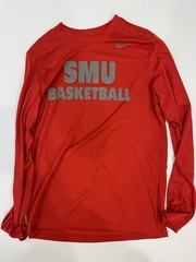 Nike Dri-FIT Men’s Long Sleeve Basketball Tee Red M Crew Neck Graphic