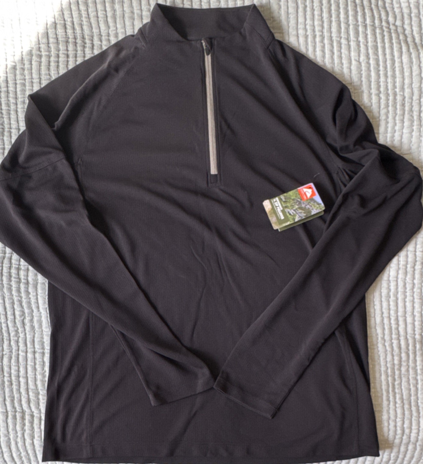 **NWT**Ozark Trail 1/4 Zip Pullover Rich Black Men's L, Moisture Wicking gallery
