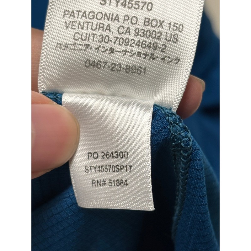 Patagonia Capilene Lightweight 1/4 Zip Baselayer Blue Mens S 45570 SP17 gallery
