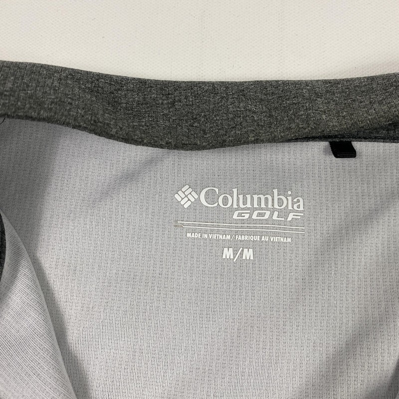 Columbia Golf Pullover Mens Medium Blue Gray 1/4 Zip Links of Naples Logo Jacket gallery
