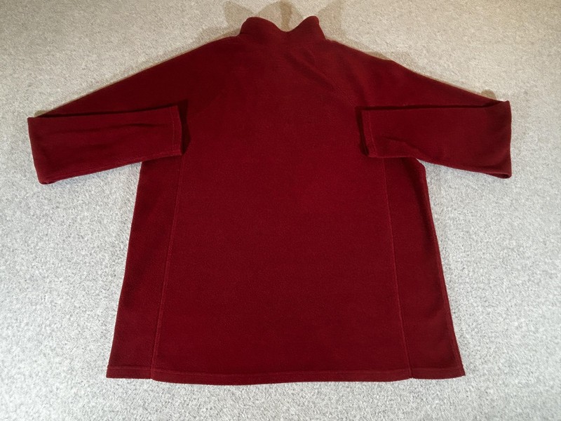 LL Bean Pullover Mens Large Tall Red 1/4 Zip Fleece Pullover Sweater Outdoor LT gallery