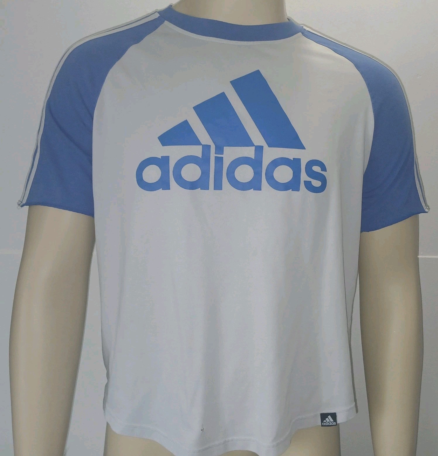 Adidas Trefoil Raglan 3-Stripes Shirt L Unisex Retro Sportswear gallery