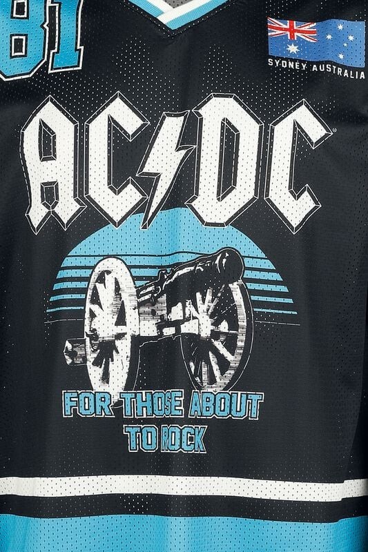 AC/DC Official Hockey Jersey Multicolor Mesh Long Sleeve Band Merch gallery