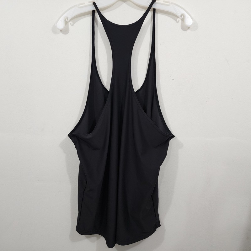 Chicken & Rice Breathable Stringer Tank Top Muscle Tee Stretch Mens Size L Black gallery