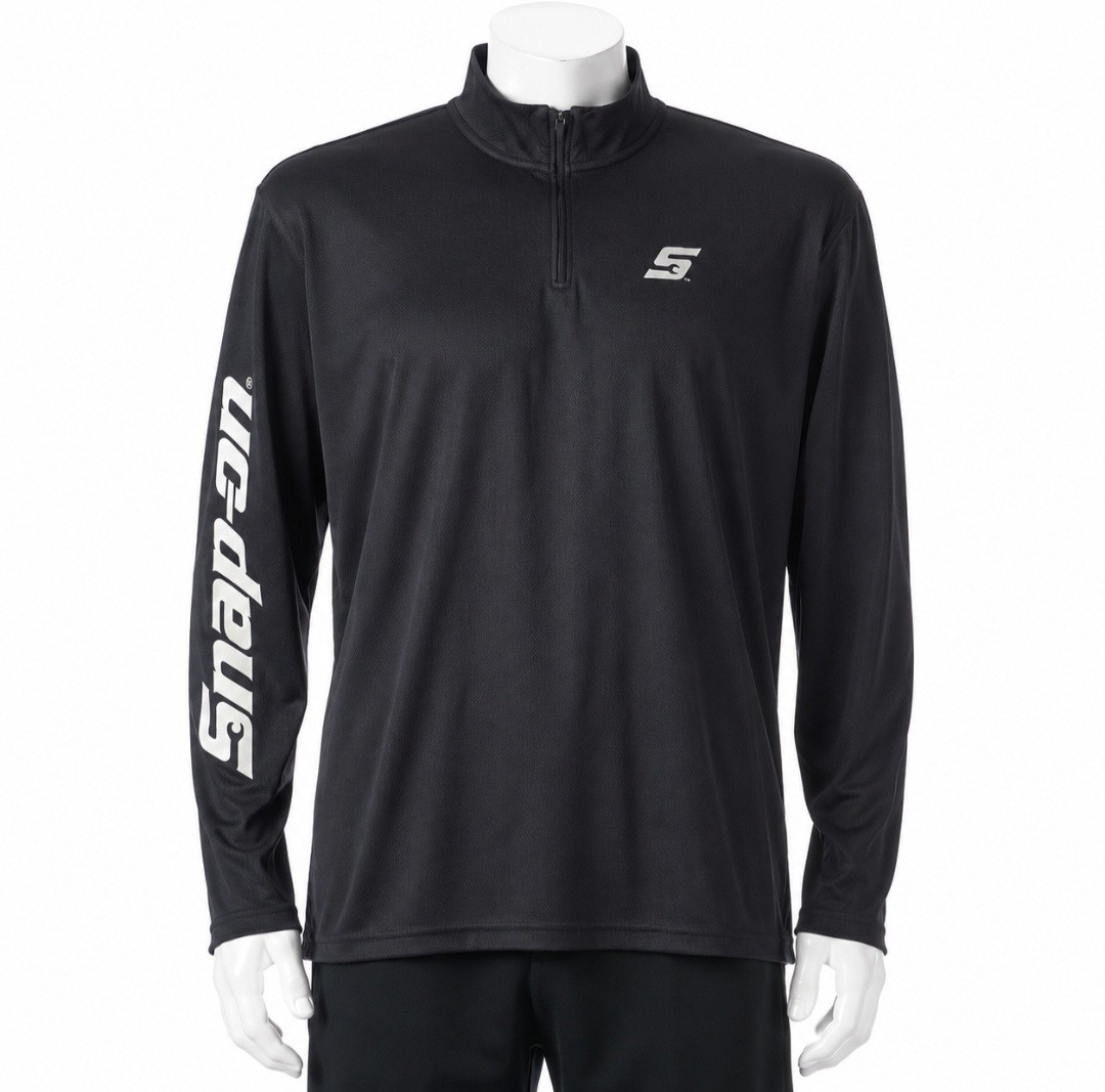 Snap-on Tools Quarter Zip Pullover XXL Black Performance Long Sleeve Shirt Logo gallery