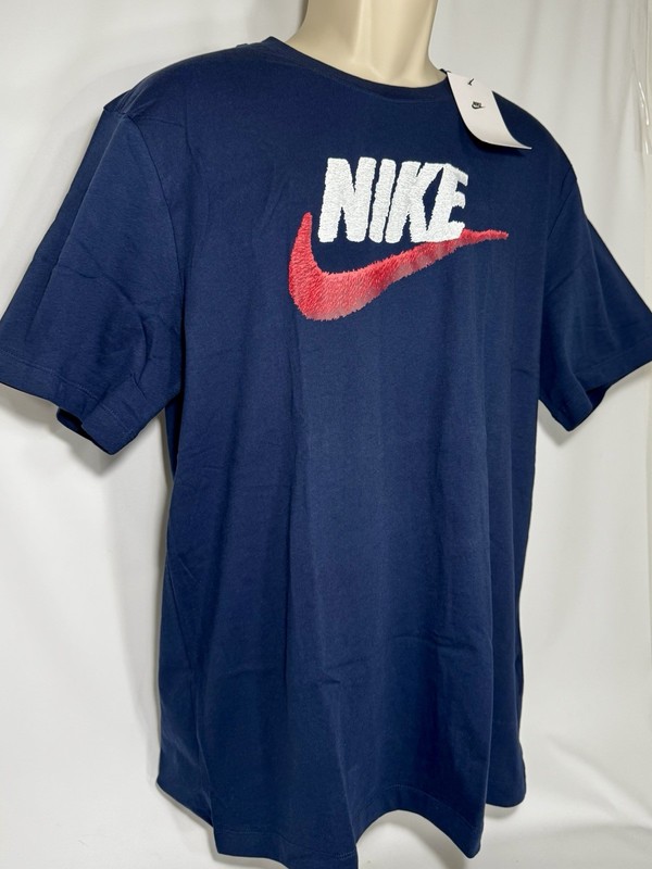 Nike Sportswear Crew Shirt Men's Short Sleeve Black/University Red/White gallery