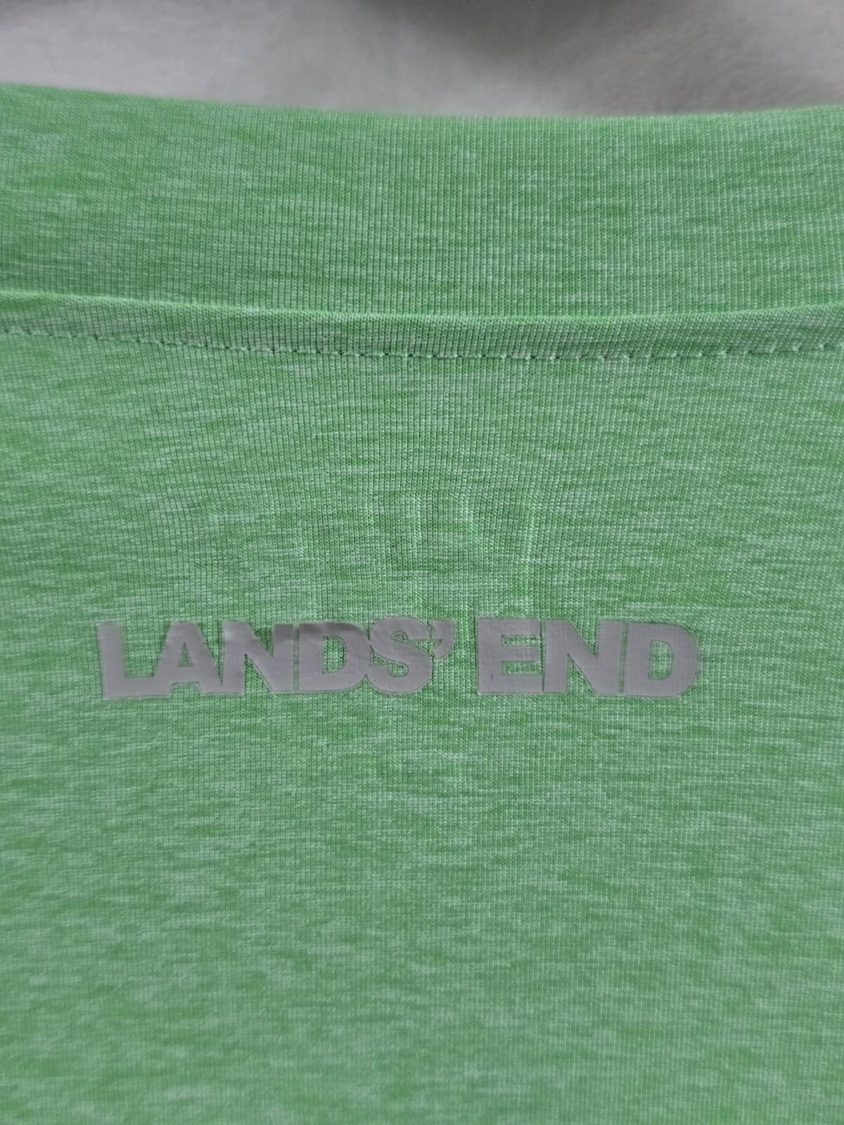 Lands' End Green and Black Short Sleeve Rash Guard Shirt size Large gallery