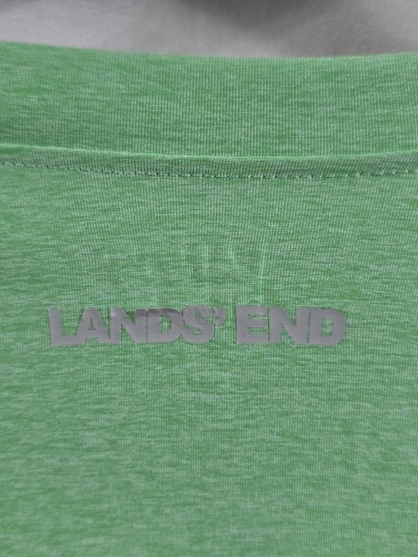 Lands' End Green and Black Short Sleeve Rash Guard Shirt size Large gallery