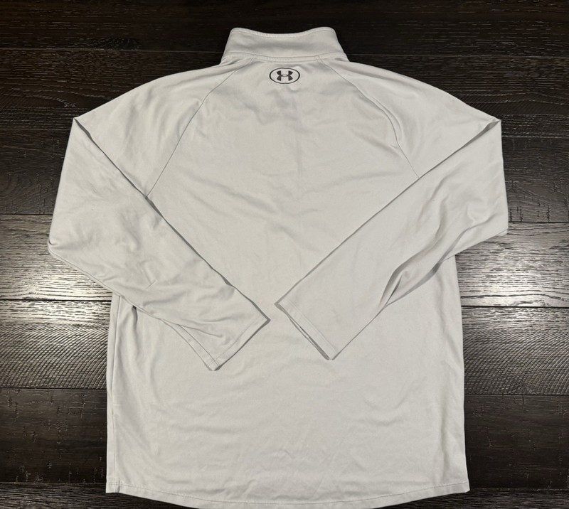 Under Armour Mens Tech 1/2 Zip Pullover Light Gray Heather Long Sleeve Large gallery