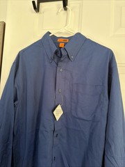 CornerStone Men’s Long Sleeve SuperPro Twill Button Down Shirt SP17 Blue Size M