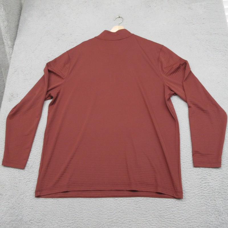 Solaris 1/4 Zip Active Pullover Men 2XLT Rust Stretch Casual Performance Golf gallery