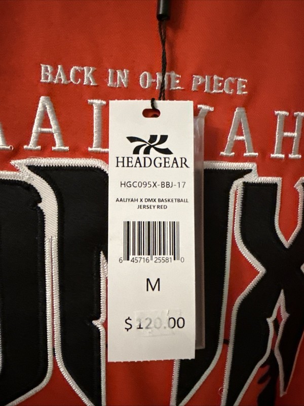 Headgear Classics Aaliyah x DMX Basketball Jersey Red Size M NWT gallery