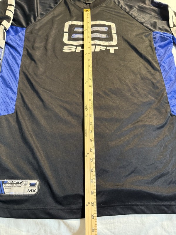 Shift Racing Motocross Jersey Mens XL Black Blue Recon Vented Long Sleeve gallery