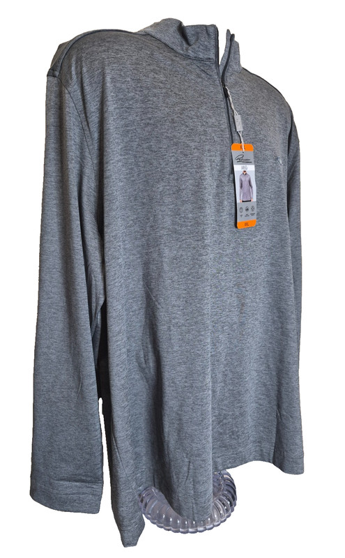 Greg Norman Men's XL Gray Pullover 1/4 Zip Shirt w/ Small Embroidered Logo NWT gallery