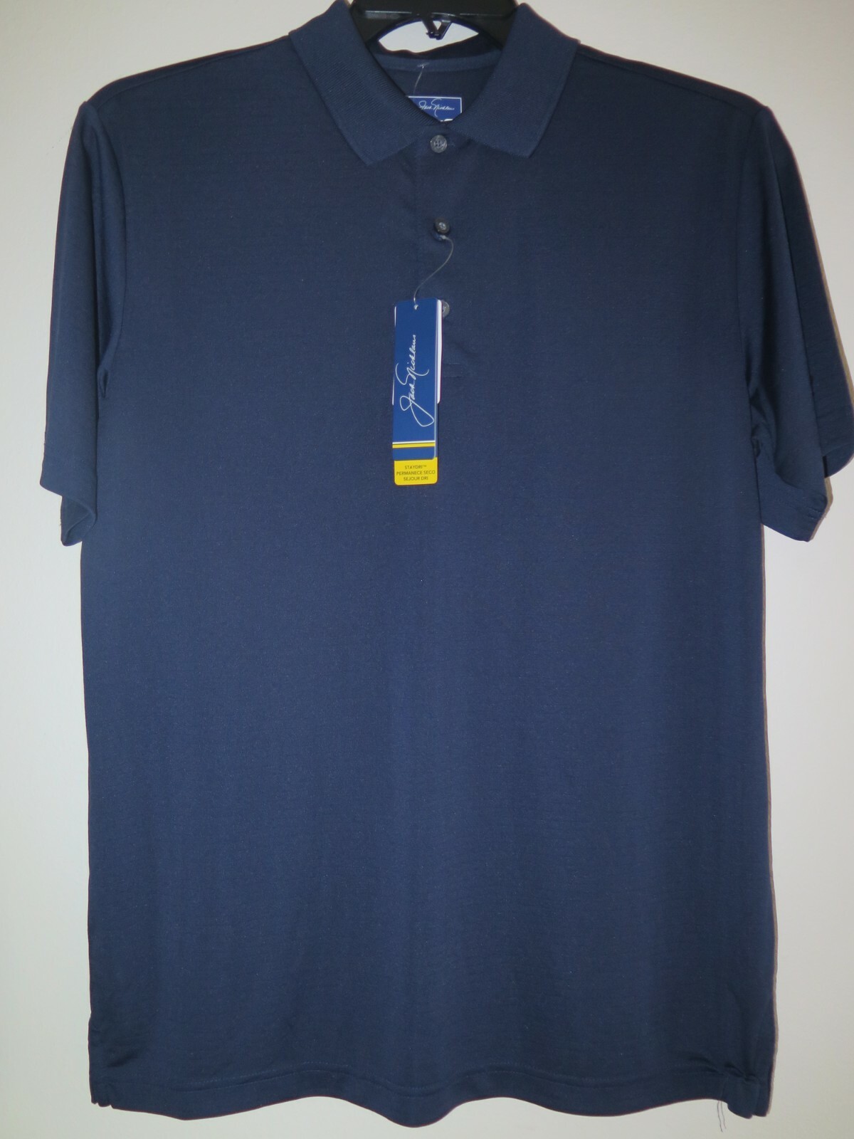 Jack Nicklaus JNKF6034OF 459 Men's Sz S Navy Blue Moisture Wicking Golf Polo gallery