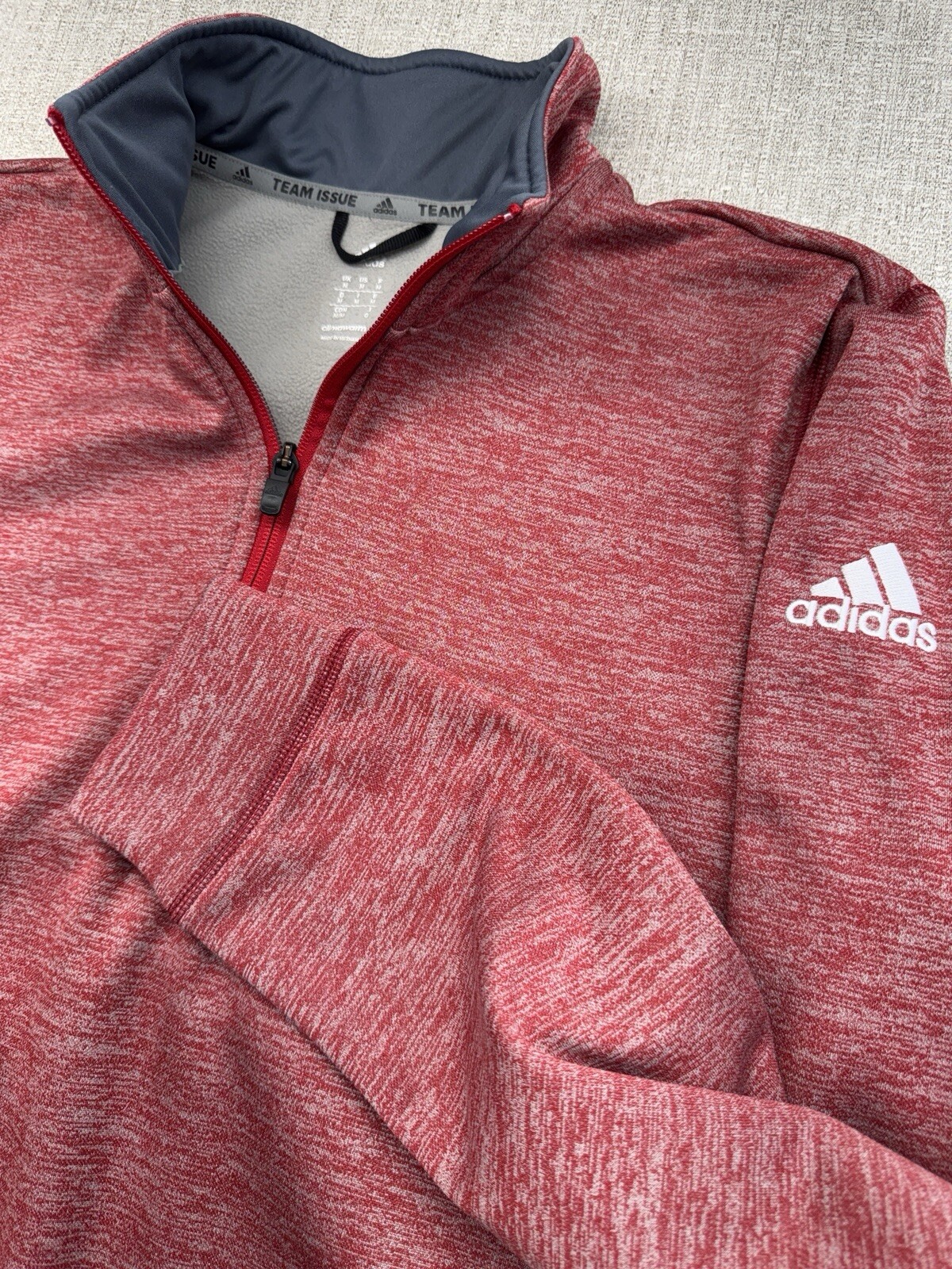 Adidas Men's Climawarm Sideline 1/4 Zip Coaches Top Red MEDIUM Team Issue gallery