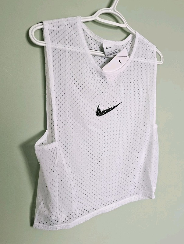 Nike Park20 White Black Men's Training Bib Vest Sports Top Sz Large (DV7425-100) gallery