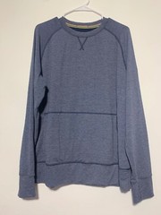 Smartwool Men Size L Blue Active Reset Crewneck Sweatshirt Pullover Top