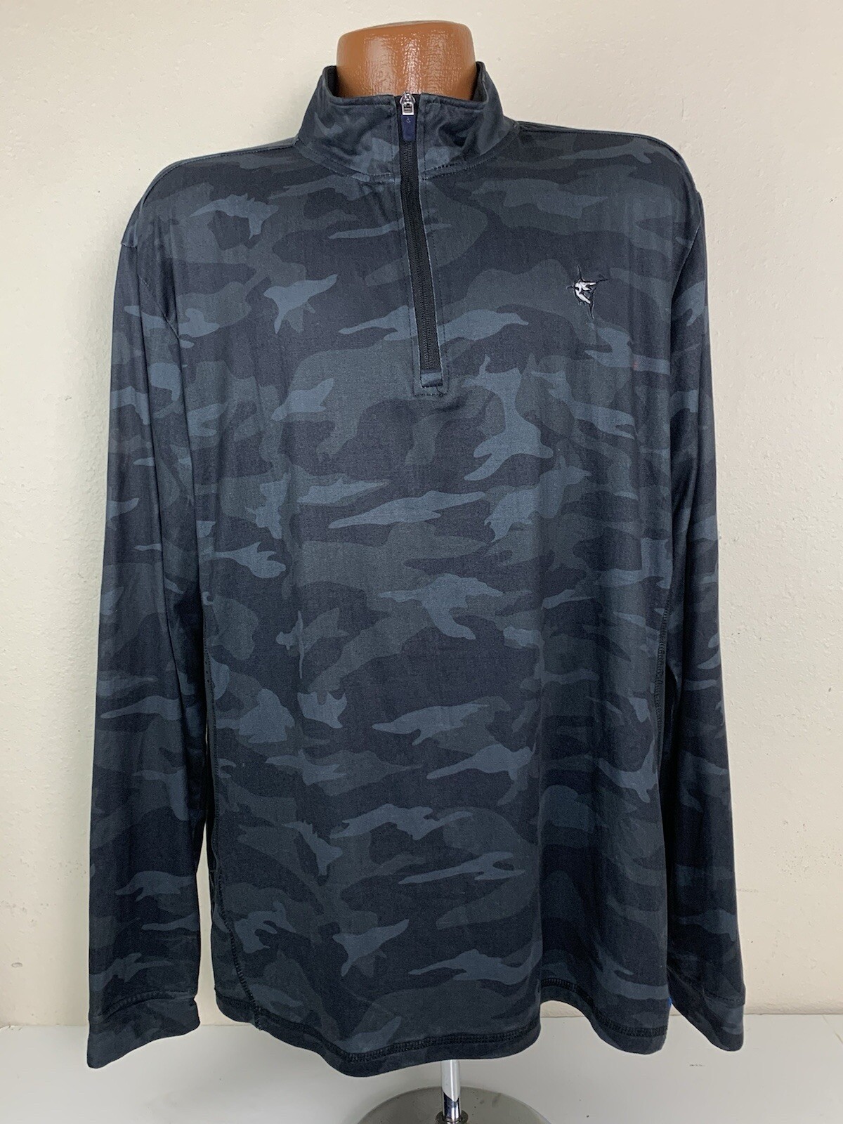 White Water Blue Camo Performance 1/4 Zip Ventilated Silicone Sleeve Grips XL gallery
