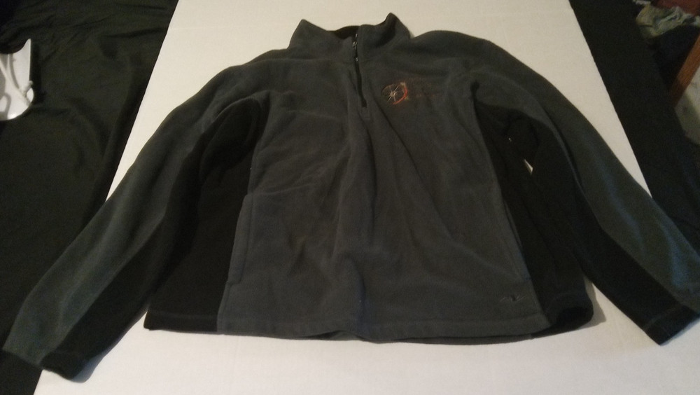Athletic Works Mens Size Extra Large Grey And Black Collered Zip Up Pullover