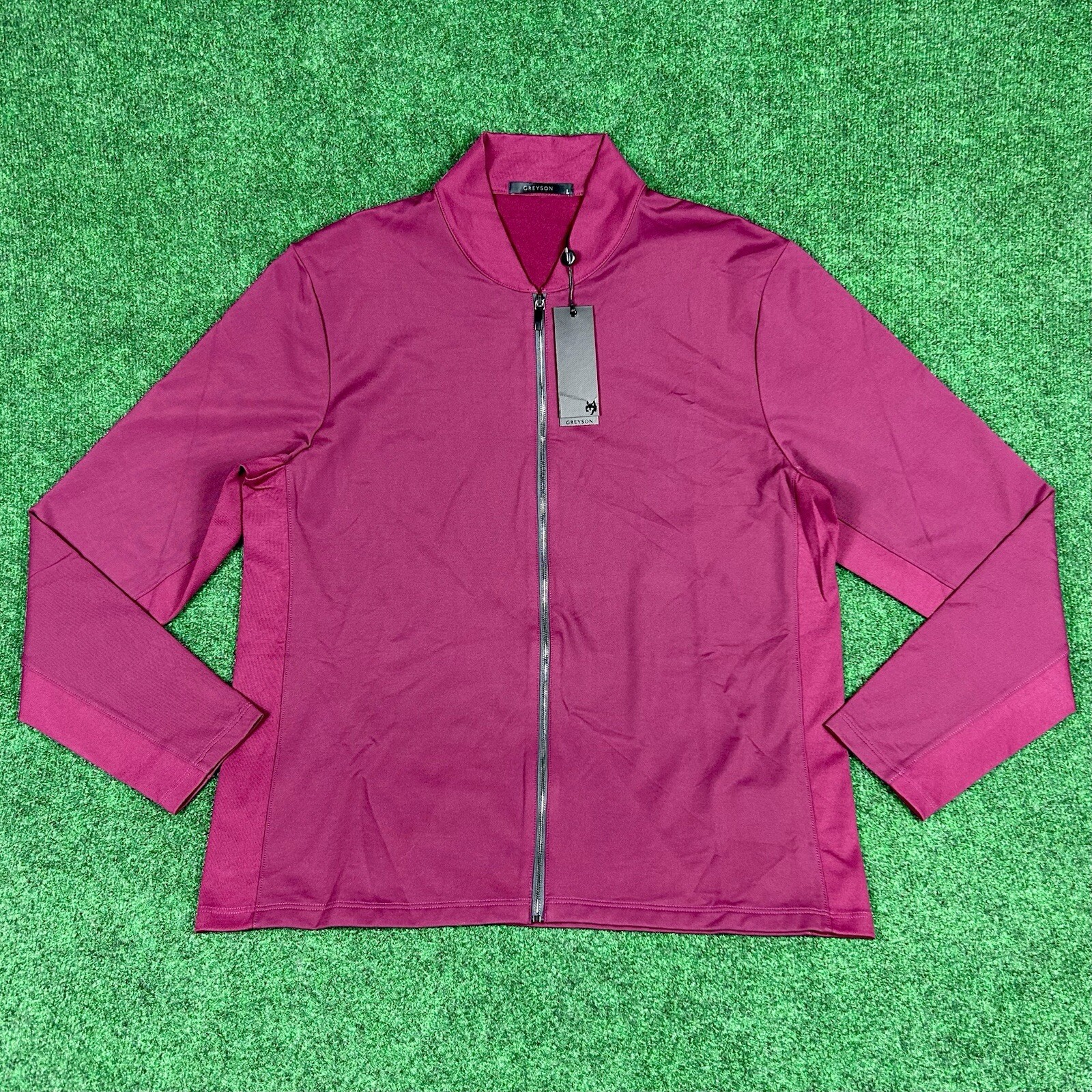 Greyson Golf Jacket Sequoia Large Maroon Meadowsweet Polyamide NWT MSRP $198 gallery