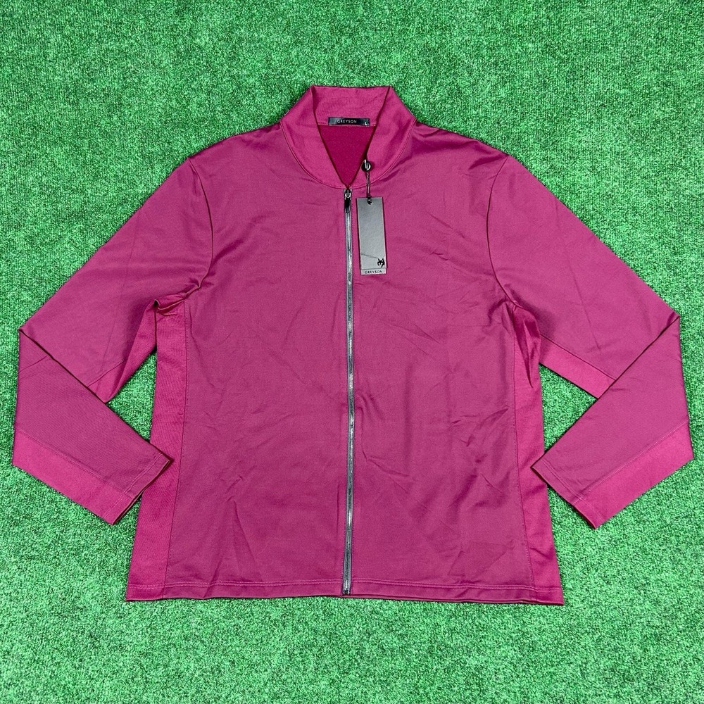Greyson Golf Jacket Sequoia Large Maroon Meadowsweet Polyamide NWT MSRP $198