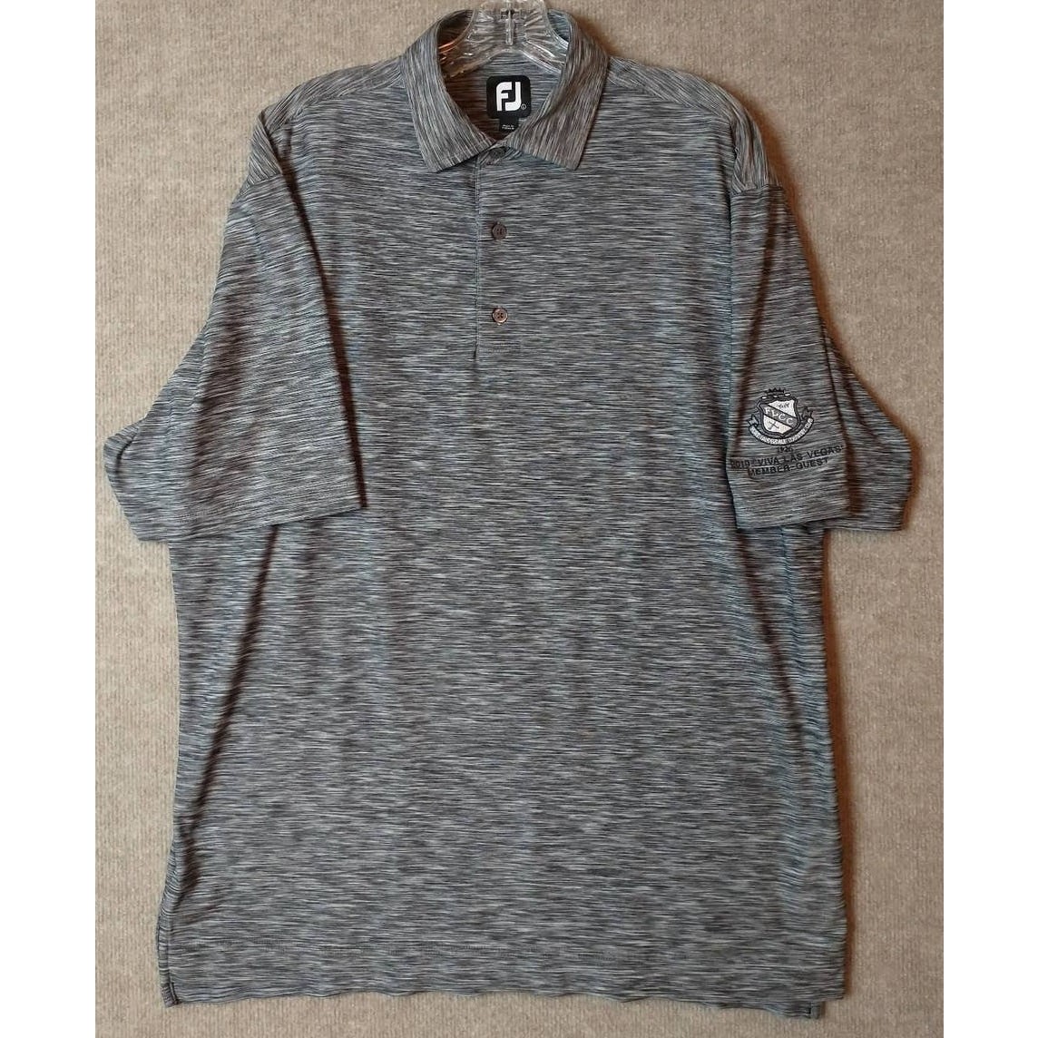 FootJoy Golf Polo. Men's Large. Black/Gray Washed. gallery