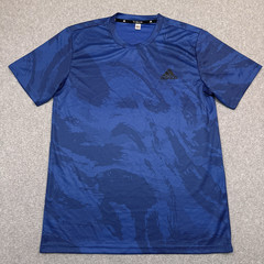 Adidas Freelift Aeroready Training T-Shirt Mens Medium Blue Camo Performance