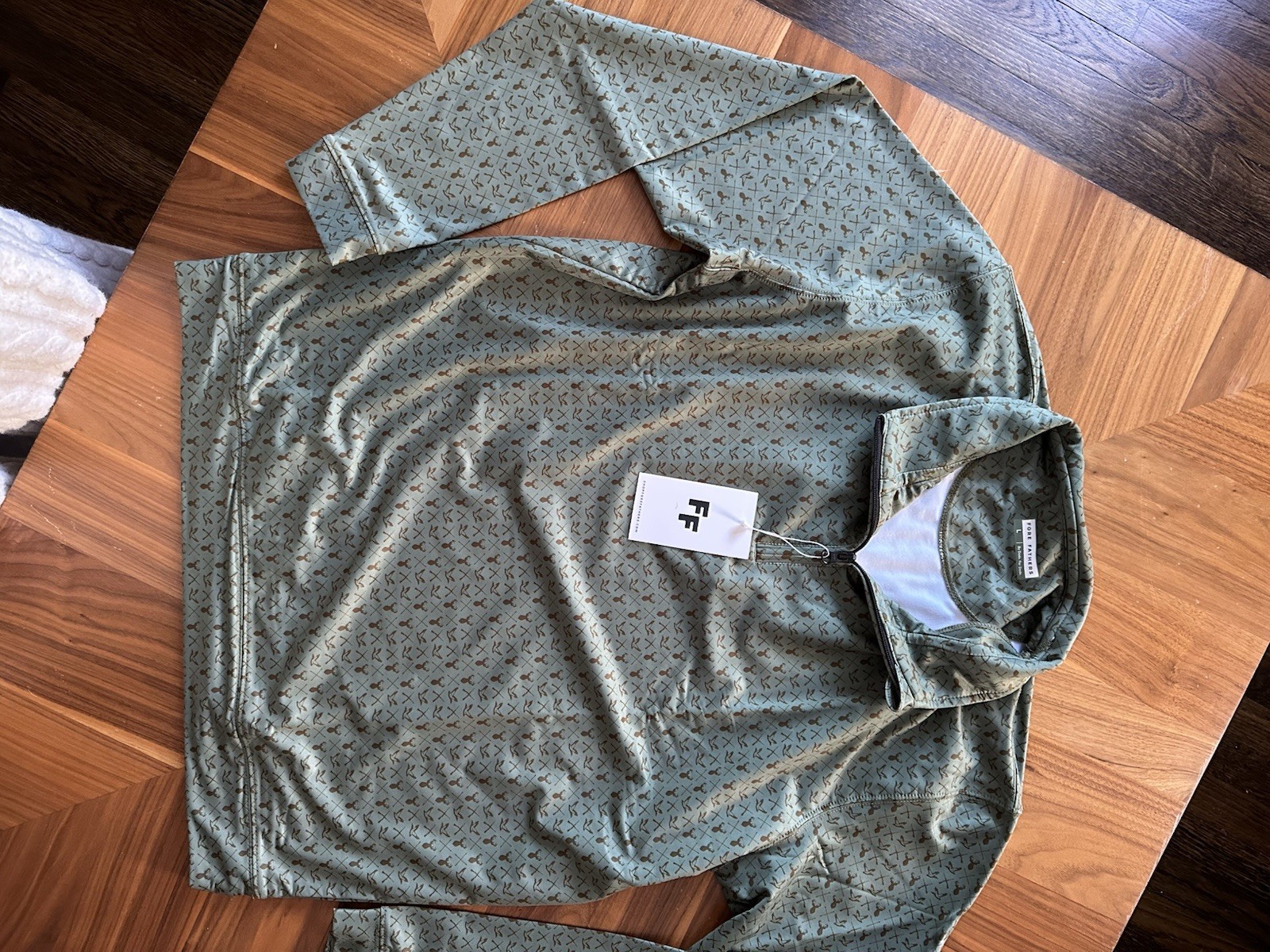 Fore Fathers 1/4 Zip Pullover Mens L Duck Deer Hunting Print | NWT Golf gallery