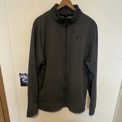 Under Armour UA Storm Men’s Gray Full Zip Jacket L Loose Fit Mock Neck Logo