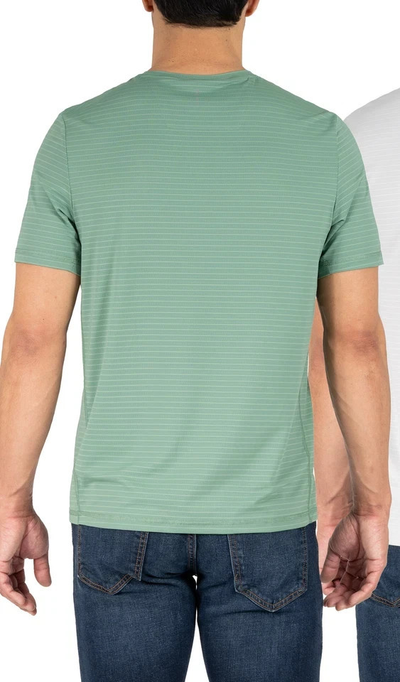 Soybu Men's One-Piece 4-Way Stretch Moisture Wicking Active Tee, Green, Size M gallery