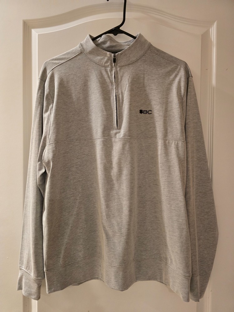 BLACK CLOVER Men’s Large 1/4 Zip Dri Balance Performance Shirt Gray