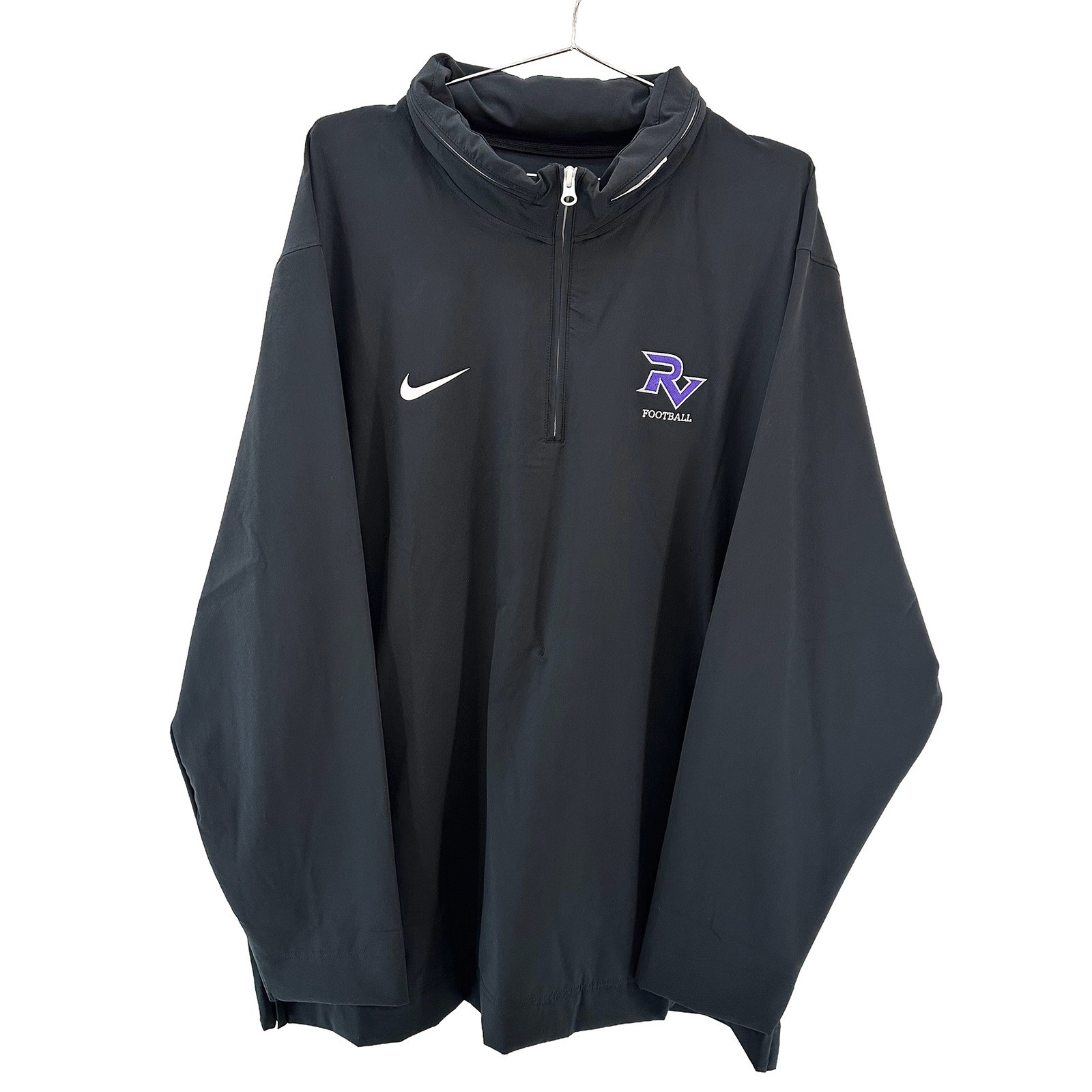 NIKE Zip Away Hood 1/4 Zip Performance Long Sleeve Pullover • XXL • black gallery