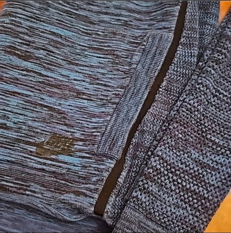 Nike Blue Space Dye Pullover Sweatshirt womans Long Sleeve Drawstring gallery