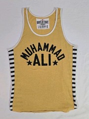Roots of Fight Bloodlines MUHAMMAD ALI Yellow Tank Top Men’s Size Large Retro