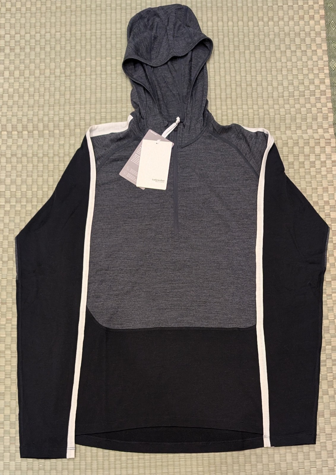 NWT Icebreaker Merino 200 Oasis+ LS Half Zip Thermal Hoodie Men's Size Medium gallery
