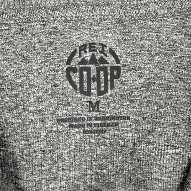 REI Co Op Mens Medium Gray 1/4 Zip Pullover Long Sleeve Performance Shirt gallery