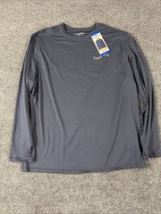 HANG TEN Men’s Long Sleeve Sun Tee Shirt UV PROTECTION UPF 50+ BLUE Quick LARGE