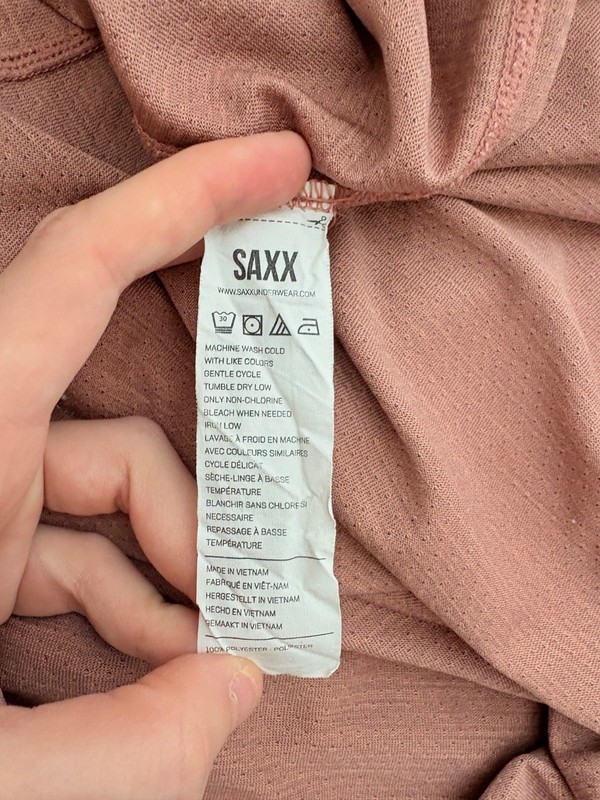 Saxx Mens XXL Red Short Sleeve All Day Aerator Polyester Shirt gallery