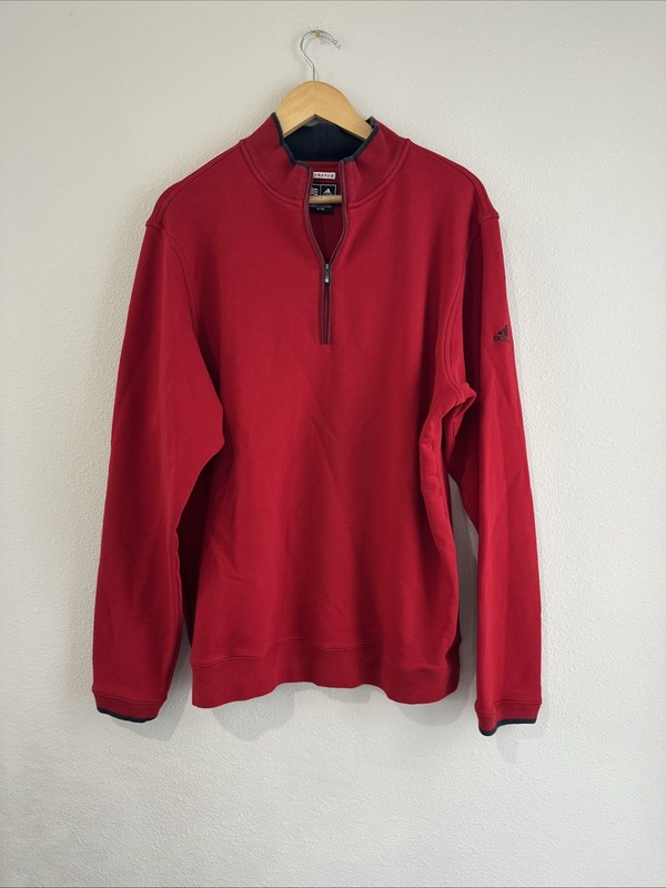 Adidas Performance Light-weight Quarter Zip Pull Over Adult Size MEDIUM gallery