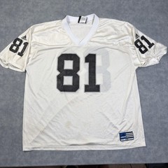 Vintage Adidas Shirt Mens 2XL White Brown 81 Football Mesh Practice Jersey Top