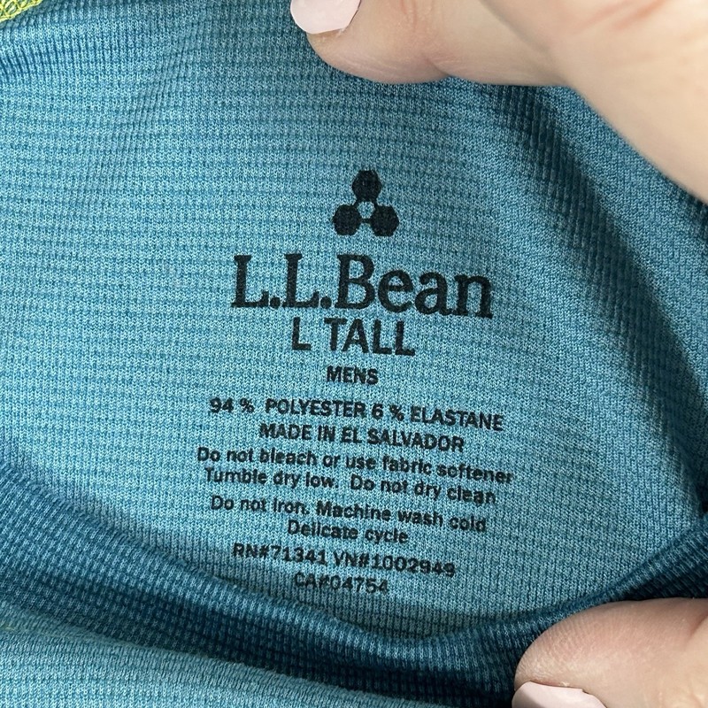 LL Bean Long Sleeve Performance Shirt - Men’s Large Tall - 2 Tone Teal gallery